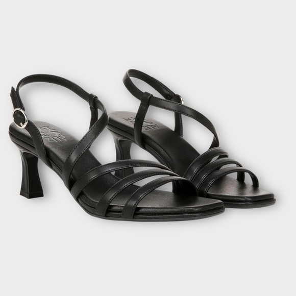 Naturalizer Galaxy Black Strappy Heeled Sandals Size 11 - Picture 1 of 8